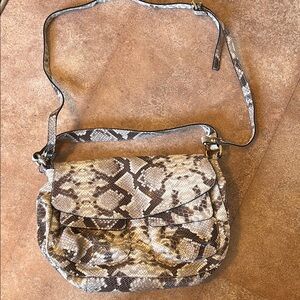 Snake Print Crossbody Bag